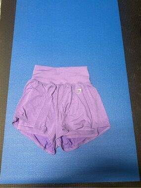 Gymshark Lavender High-Waist Athletic Shorts